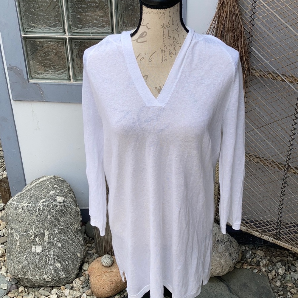 White Linen Top-M